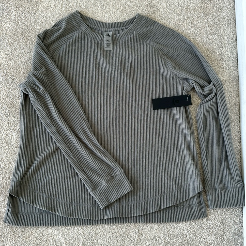 Mono B Plus Size Long Sleeve Lounge Top